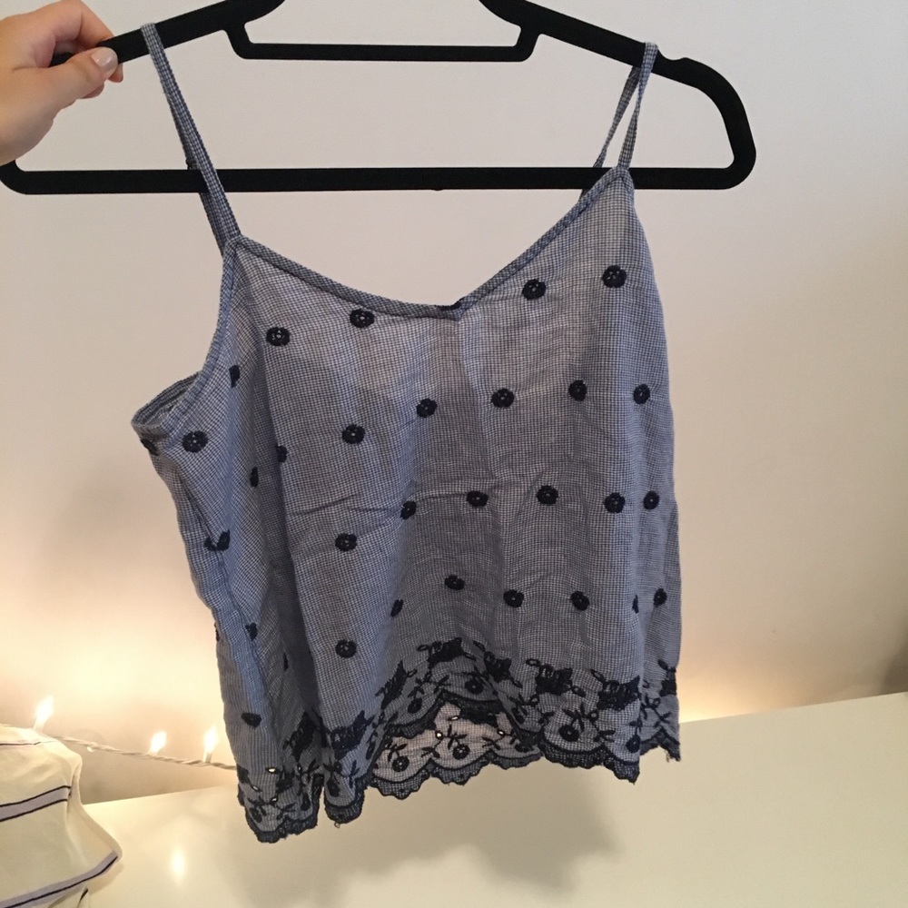 Topshop lacy floral tank